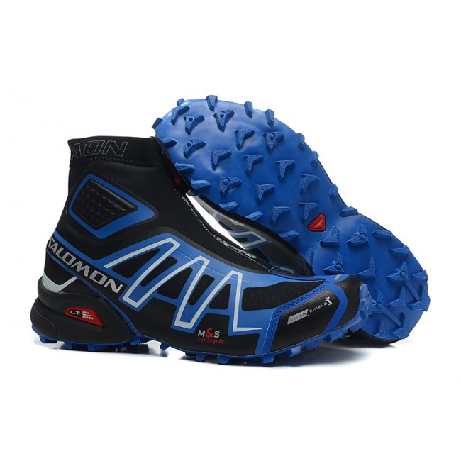 Salomon Snowcross CS Trail Running In Black Blue Shoe For Men