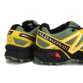 Salomon Speedcross 3 CS Trail Running In Army Green Yellow Shoe For Men