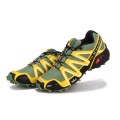 Salomon Speedcross 3 CS Trail Running In Army Green Yellow Shoe For Men