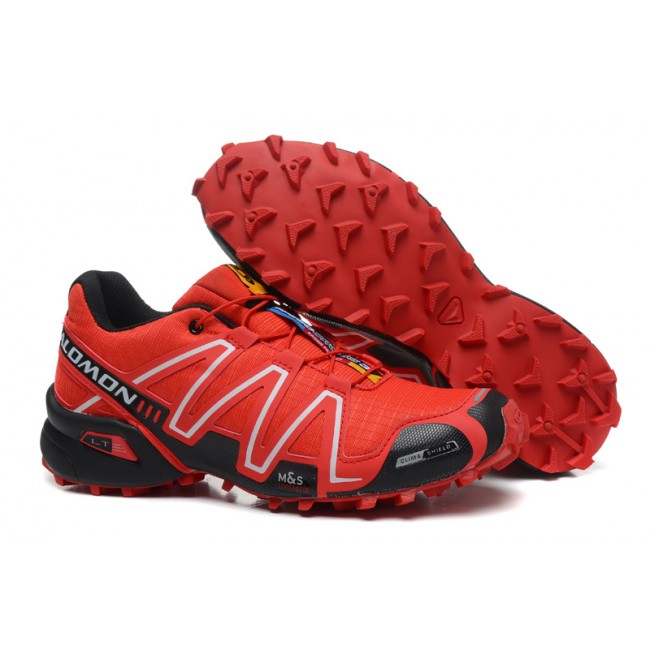 Salomon 3 CS Trail Running In Black And Red Shoe For Men-Classic Styles Salomon Speedcross 3 CS