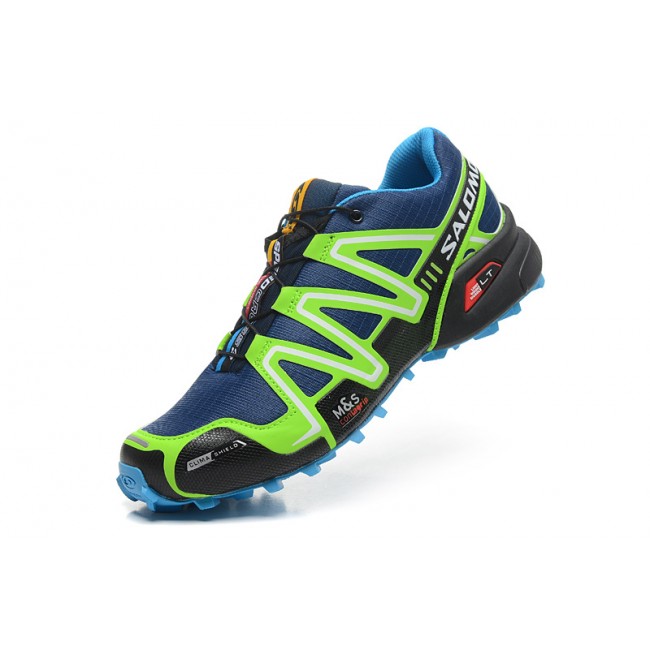 Salomon 3 CS Trail Running In Blue Green For Price Salomon Speedcross 3 CS