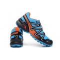 Salomon Speedcross 3 CS Trail Running In Blue Orange Silver Shoe For Men