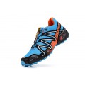 Salomon Speedcross 3 CS Trail Running In Blue Orange Silver Shoe For Men