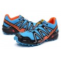 Salomon Speedcross 3 CS Trail Running In Blue Orange Silver Shoe For Men