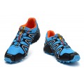 Salomon Speedcross 3 CS Trail Running In Blue Orange Silver Shoe For Men