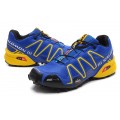 Salomon Speedcross 3 CS Trail Running In Blue Yellow Shoe For Men