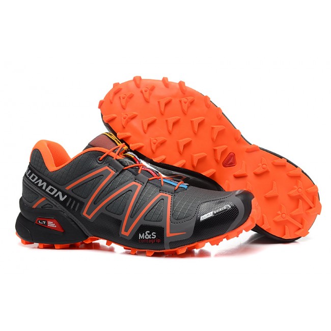Salomon Speedcross 3 CS Trail Running In Deep Gray Orange Shoe For Men
