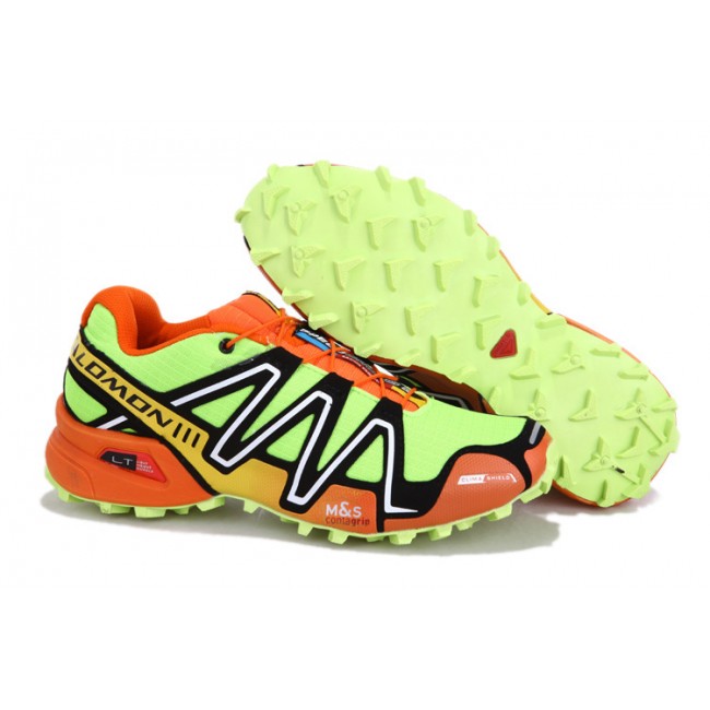 Salomon Speedcross 3 CS Trail Running In Fluorescent Green Orange Shoe For Men
