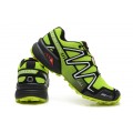 Salomon Speedcross 3 CS Trail Running In Fluorescent Green Silver Shoe For Men