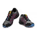 Salomon Speedcross 3 CS Trail Running In Gray Rose Red Shoe For Men