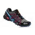 Salomon Speedcross 3 CS Trail Running In Gray Rose Red Shoe For Men