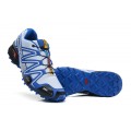 Salomon Speedcross 3 CS Trail Running In White Blue Shoe For Men