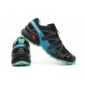 Salomon Speedcross 3 CS Trail Running In Black Lake Blue Shoe For Women