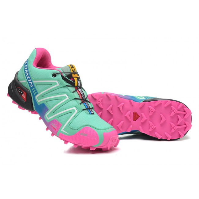 Salomon 3 CS Trail Running In Blue Pink Shoe For Women-Salomon Speedcross 3 CS Free People Discount