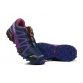 Salomon Speedcross 3 CS Trail Running In Blue Purple Shoe For Women