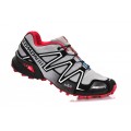 Salomon Speedcross 3 CS Trail Running In Grey Black Red Shoe For Women