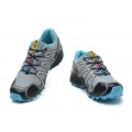 Salomon Speedcross 3 CS Trail Running In Grey Lack Blue Shoe For Women