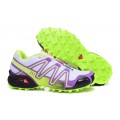 Salomon Speedcross 3 CS Trail Running In Grey Purple Shoe For Women