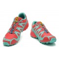 Salomon Speedcross 3 CS Trail Running In Orange Lake Blue Shoe For Women