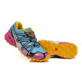 Salomon Speedcross 3 CS Trail Running In Pink Yellow Shoe For Women