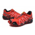 Salomon Speedcross 3 CS Trail Running In Red Black Shoe For Women