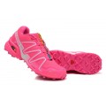 Salomon Speedcross 3 CS Trail Running In Rose Red Silver Shoe For Women