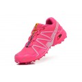 Salomon Speedcross 3 CS Trail Running In Rose Red Silver Shoe For Women