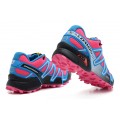 Salomon Speedcross 3 CS Trail Running In Sky Blue Rose Red Shoe For Women