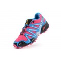 Salomon Speedcross 3 CS Trail Running In Sky Blue Rose Red Shoe For Women