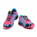 Salomon Speedcross 3 CS Trail Running In Sky Blue Rose Red Shoe For Women