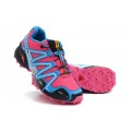 Salomon Speedcross 3 CS Trail Running In Sky Blue Rose Red Shoe For Women