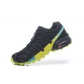 Salomon Speedcross 4 Trail Running In Black Fluorescent Green Shoe For Men