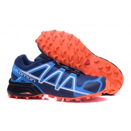 Salomon Speedcross 4 Trail Running In Blue Orange Shoe For Men