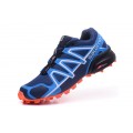 Salomon Speedcross 4 Trail Running In Blue Orange Shoe For Men