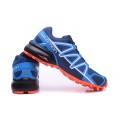 Salomon Speedcross 4 Trail Running In Blue Orange Shoe For Men