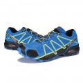 Salomon Speedcross 4 Trail Running In Blue Yellow Shoe For Men