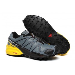 Salomon Speedcross 4 Trail Running In Grey Black Shoes For Men