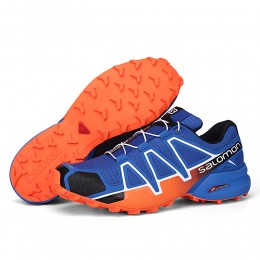 Salomon Speedcross 4 Trail Running In Orange Blue Shoe For Men