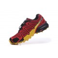 Salomon Speedcross 4 Trail Running In Red Yellow Shoes For Men