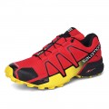 Salomon Speedcross 4 Trail Running In Red Yellow Shoe For Men
