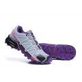 Salomon Speedcross 4 Trail Running In Grey Purple Shoe For Women