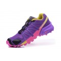 Salomon Speedcross 4 Trail Running In Purple Rose Red Shoe For Women