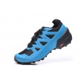 Salomon Speedcross 5 GTX Trail Running In Black Blue Shoe For Men