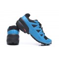 Salomon Speedcross 5 GTX Trail Running In Black Blue Shoe For Men