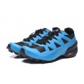 Salomon Speedcross 5 GTX Trail Running In Black Blue Shoe For Men