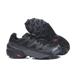 Salomon Speedcross 5 GTX Trail Running In Black Grey Shoe For Men