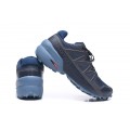 Salomon Speedcross 5 GTX Trail Running In Deep Blue Gray Shoe For Men