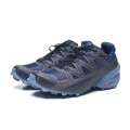 Salomon Speedcross 5 GTX Trail Running In Deep Blue Gray Shoe For Men