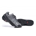 Salomon Speedcross 5 GTX Trail Running In Gray Black Shoe For Men