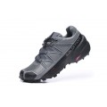 Salomon Speedcross 5 GTX Trail Running In Gray Black Shoe For Men